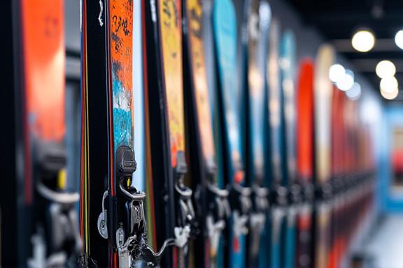 High-performance race skis and advanced snowboard equipment at Peak Exchange Co.